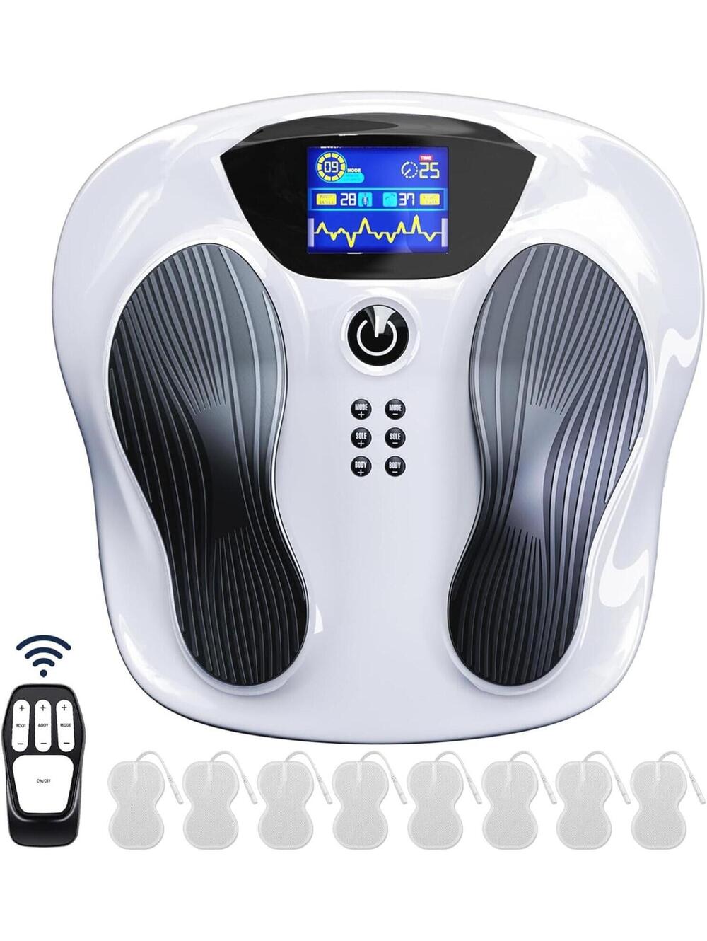 Creliver Foot Nerve Muscle Stimulator Pro TENS EMS Massager Foot Leg Black